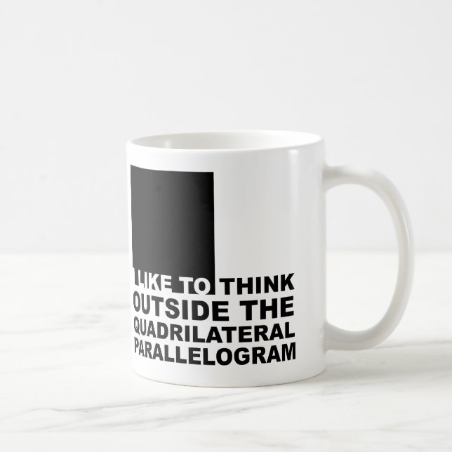 Pensez en dehors de la boîte Mug drôle geek nerd (Droite)