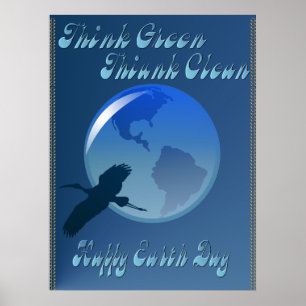 Pensez Green Think Clean Poster