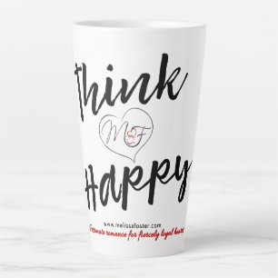 Pensez heureux logo blanc latte mug