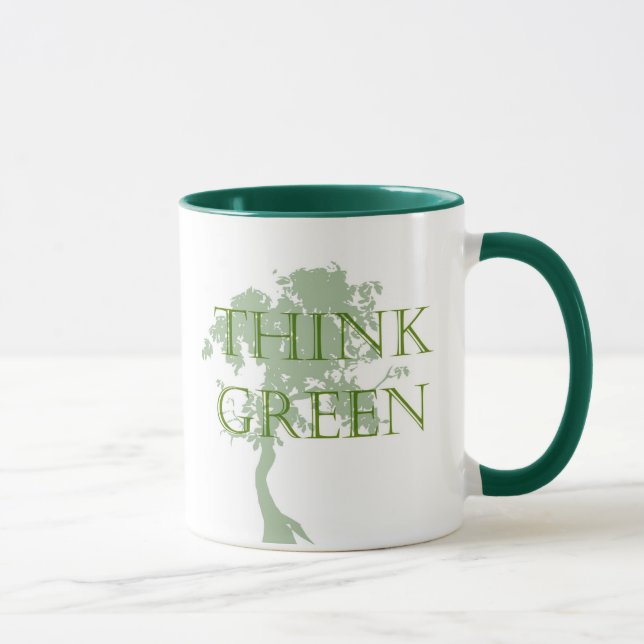 Pensez la tasse verte d'arbre (Droite)