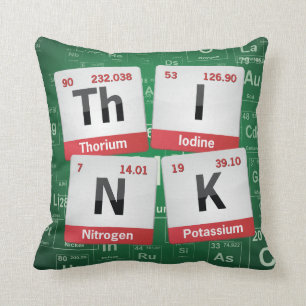 PENSEZ le coussin de table périodique