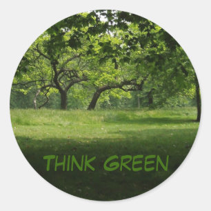 Pensez les autocollants verts de parc