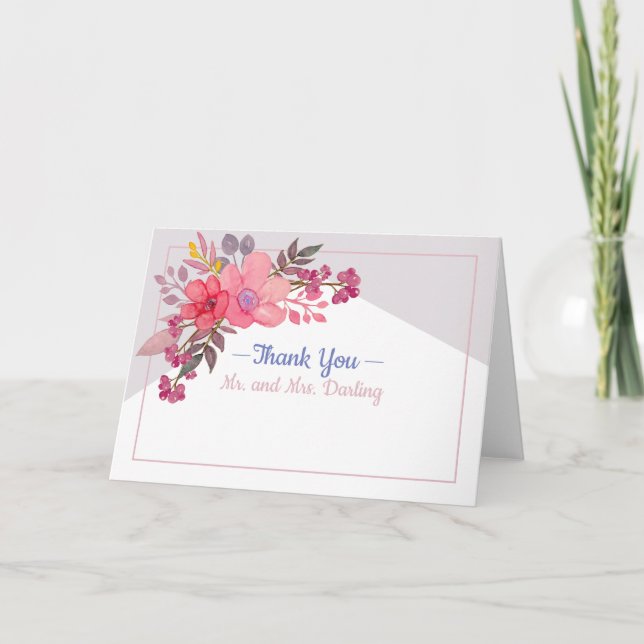 Pensez les roses poussiéreux avec la carte grise (Devant)