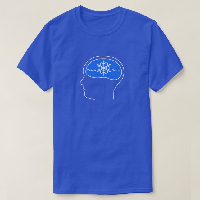 pensez neige ! et t-shirt de ski (Design devant)