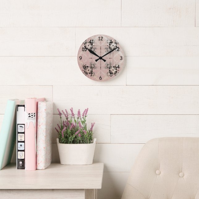 Pensez Pastel Twists Horloge ronde (Salle de lecture)