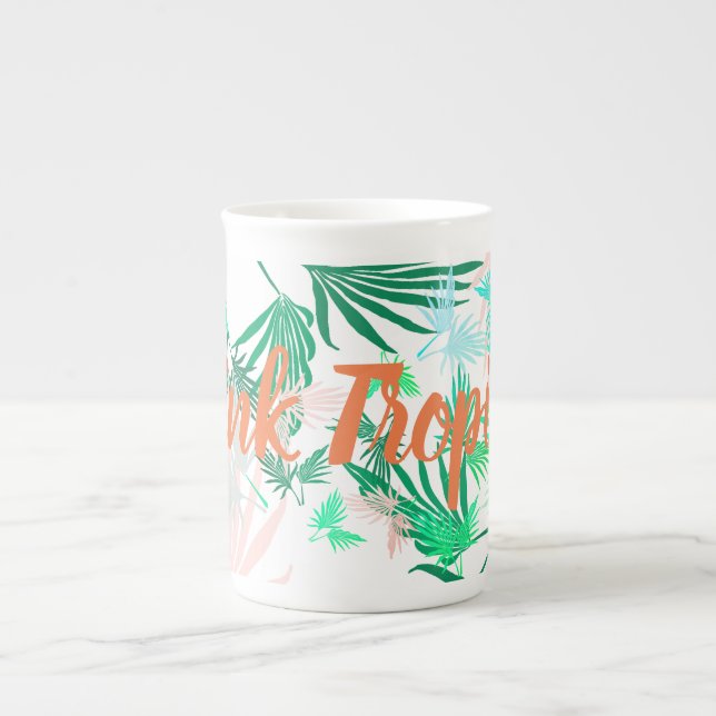 Pensez Positif Palm Tree Feuille Tea Coffee Mug Cu (Devant)