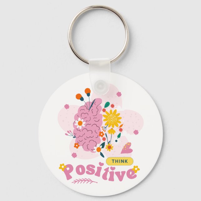 Pensez Positif Porte-Clés (Recto)