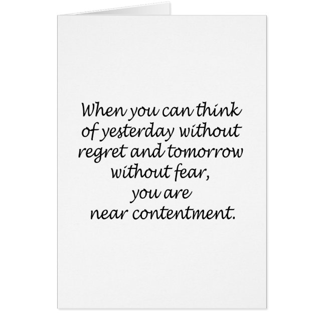 Pensez sans regret et crainte (Devant)