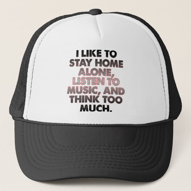 Pensez Trop Drôle Introverti Casquette (Devant)