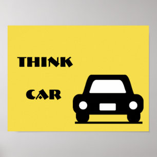 Pensez voiture funky A3 Poster