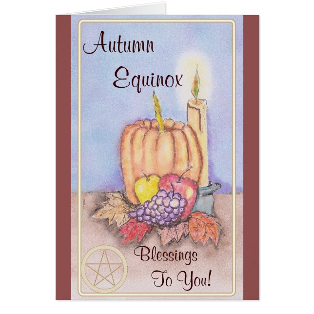 Pentacle des Bénédictions de Mabon à l'automne (Devant)