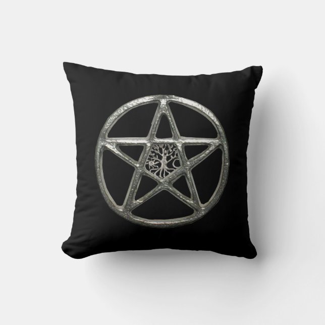 Pentacle Tree Of Life Coussin réversible (Recto)