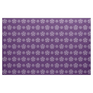 Pentacles blancs sur tissu de sorcière mauve Cheek