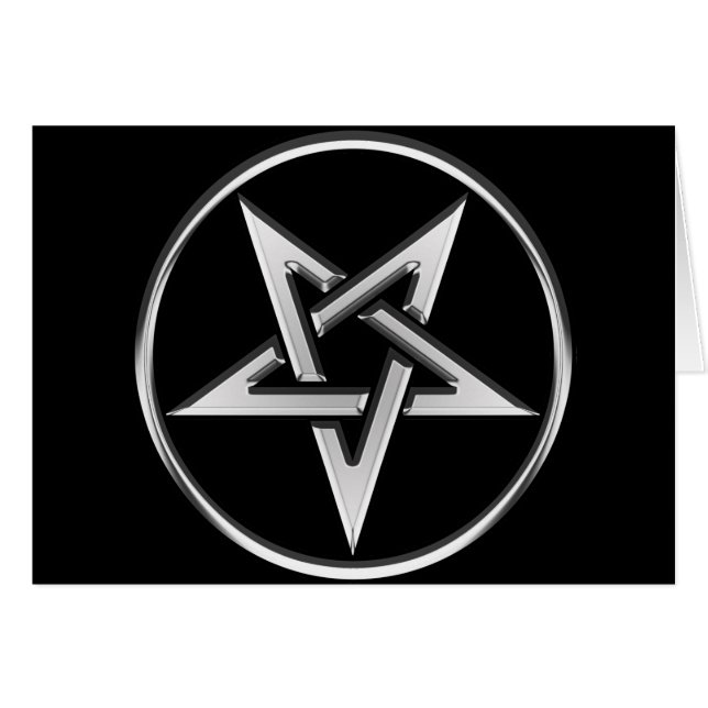 Pentagone étoilé inversé par argent (Devant horizontal)