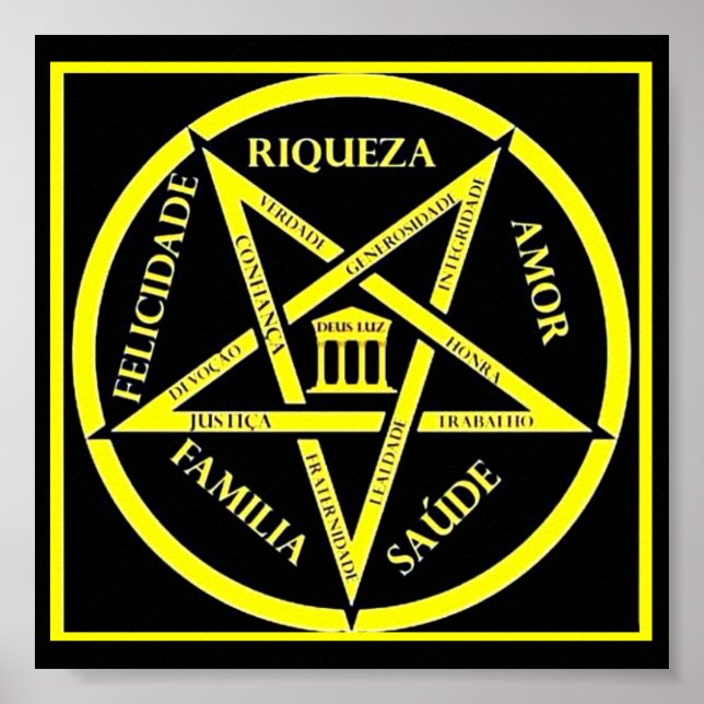 Pentagrama Invertido Papel Poster Especial (Fosco) (Devant)