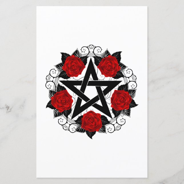 Pentagramme aux roses rouges (Devant)