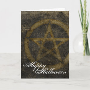 Pentagramme Brown Bonne Carte de voeux Halloween 2