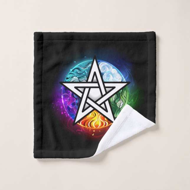 pentagramme du Wiccan (Gant de toilette)