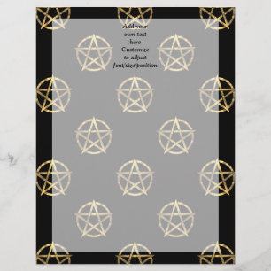 Pentagramme noir et or