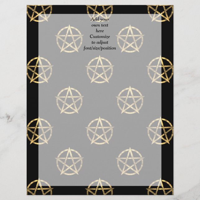 Pentagramme noir et or (Devant)