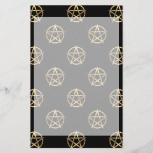 Pentagramme noir et or