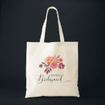 peoné rustique élégant script bridesmaid Sac fourr<br><div class="desc">Notre collection "tourtic peonies" présente des pivoines d'aquarelle dans de belles couleurs d'automne avec un rougissement bordeaux et poussiéreux avec un feuillage assorti qui complète bien kraft arrière - plan. Vous pouvez opter pour une crème légère ou un arrière - plan blanc et mélanger et assortir cette collection comme vous...</div>