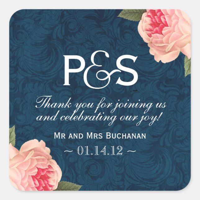 Peonie corallienne et Stickers favoris de la marin (Devant)