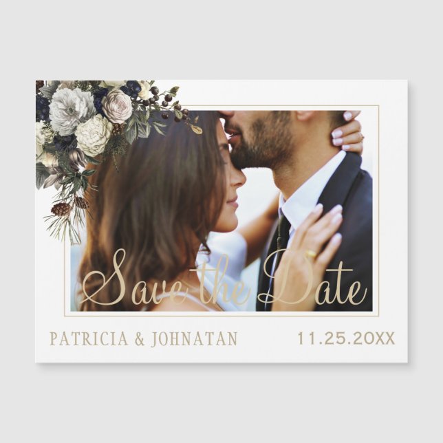 Peonies blanches d'hiver mariage élégant enregistr (Devant)