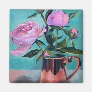 Peonies Bouquet Magnet