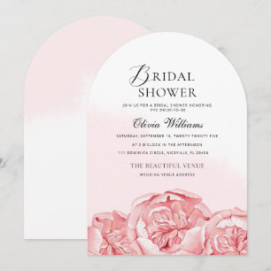 Peonies Invitation à la douche nuptiale