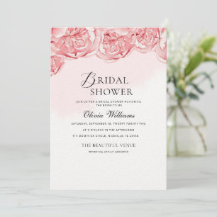 Peonies Invitation à la douche nuptiale