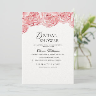Peonies Invitation à la douche nuptiale