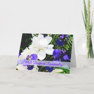 Peonies & Irises Carte de voeux Sympathie
