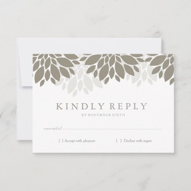 Peonies modernes RSVP | MARIAGE (Devant)