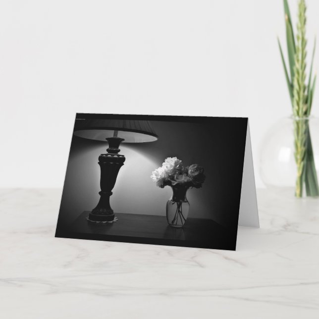 Peonies - noir, carte (Devant)
