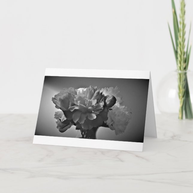 Peonies / Noir, carte (Devant)