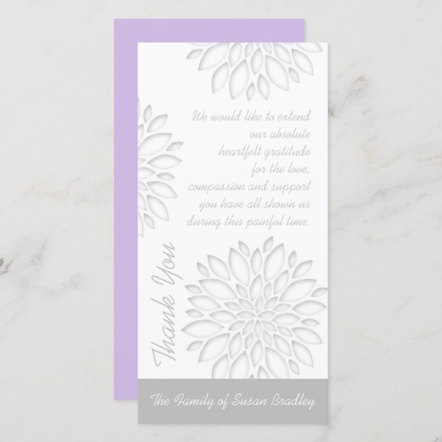 Peonies Papier numérique découpe 3 Merci de Sympat (Devant / Derrière)