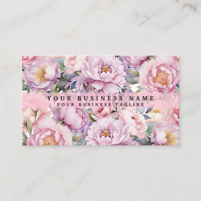 Peonies Peony Flowers Carte de visite (Devant)