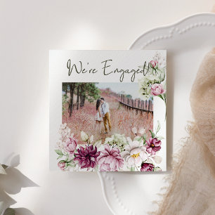 Peonies Pink Burgundy Floral Ajouter Fiançailles p