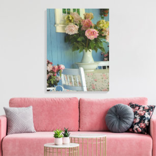 Peonies victoriennes - Toile du vignoble de Martha