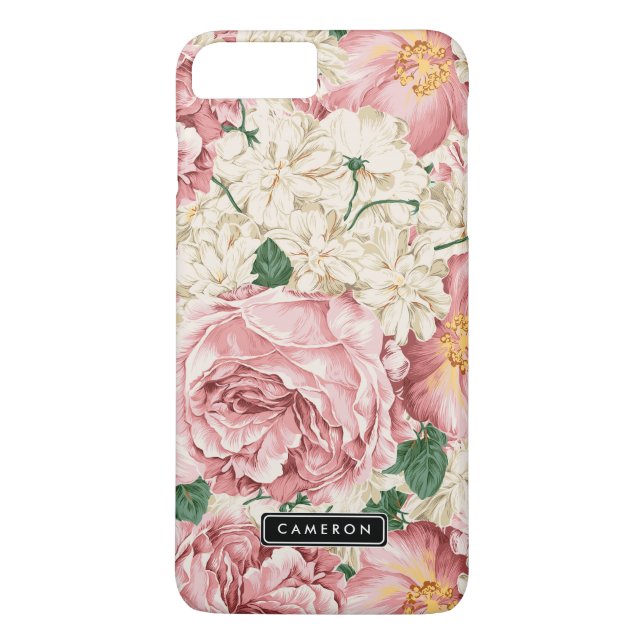 Peonies vintages et Hydrangeas iPhone 7 Plus Coque (Dos)