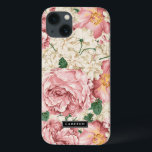 Peonies vintages et Hydrangeas Motif coque ipad<br><div class="desc">Élégant coque à air iPad avec des illustrations vintages de roses roses et pivoines à hydrangée d'ivoire. Ce design est disponible dans les produits de variété.</div>