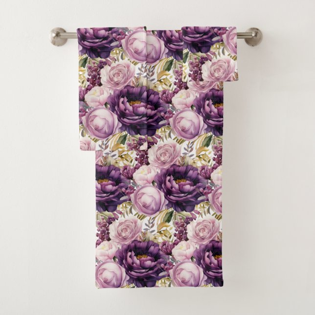 Peonies violettes Peony Fleurs Floral Serviette Se (En situation)