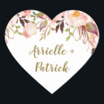 Peony Blush rose et Gold Wedding Favor Stickers<br><div class="desc">Stickers Peony Blush Rose et Gold Wedding Favor - dispose d'une belle disposition texte en or imprimé décoré de pivoines,  roses et verdure.</div>