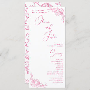Peony Elegance Wedding Programme