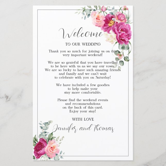 Peony et Eucalyptus Rose verdure (Devant)