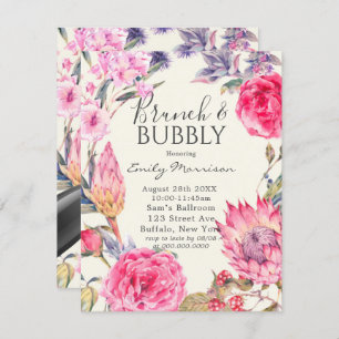 Peony et Protea Brunch & Bubbly Invitation