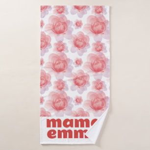 Peony Floral Serviette de bain personnalisée Fête