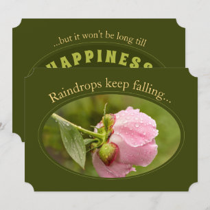 Peony glittering raindrops CC1047 Carte Anniversai