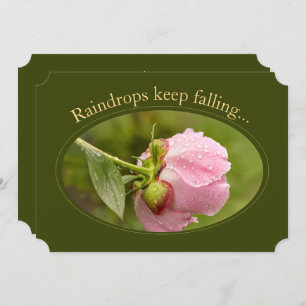 Peony glittering raindrops CC1047 Carte d'annivers